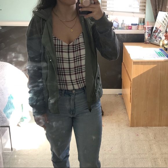 Holister green/ grey hoodie - Picture 1 of 2